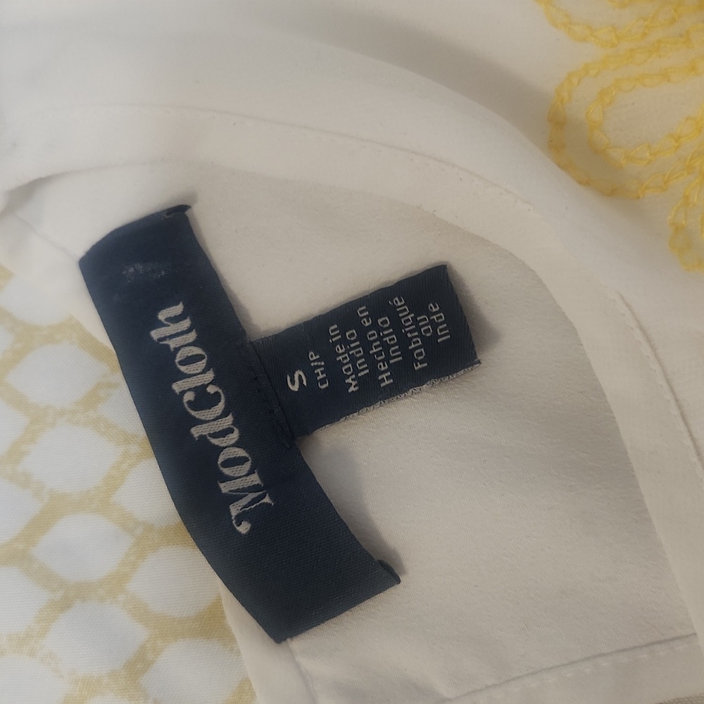 Modcloth White Sheath Dress with Bishop Sleeves, Size Small - Picture 7 of 10